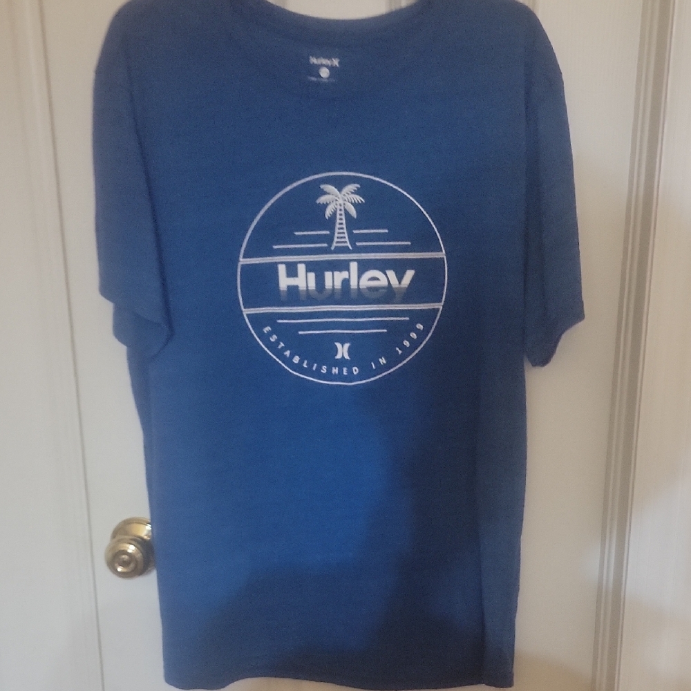 Hurley Navy Tee with Palm Graphic